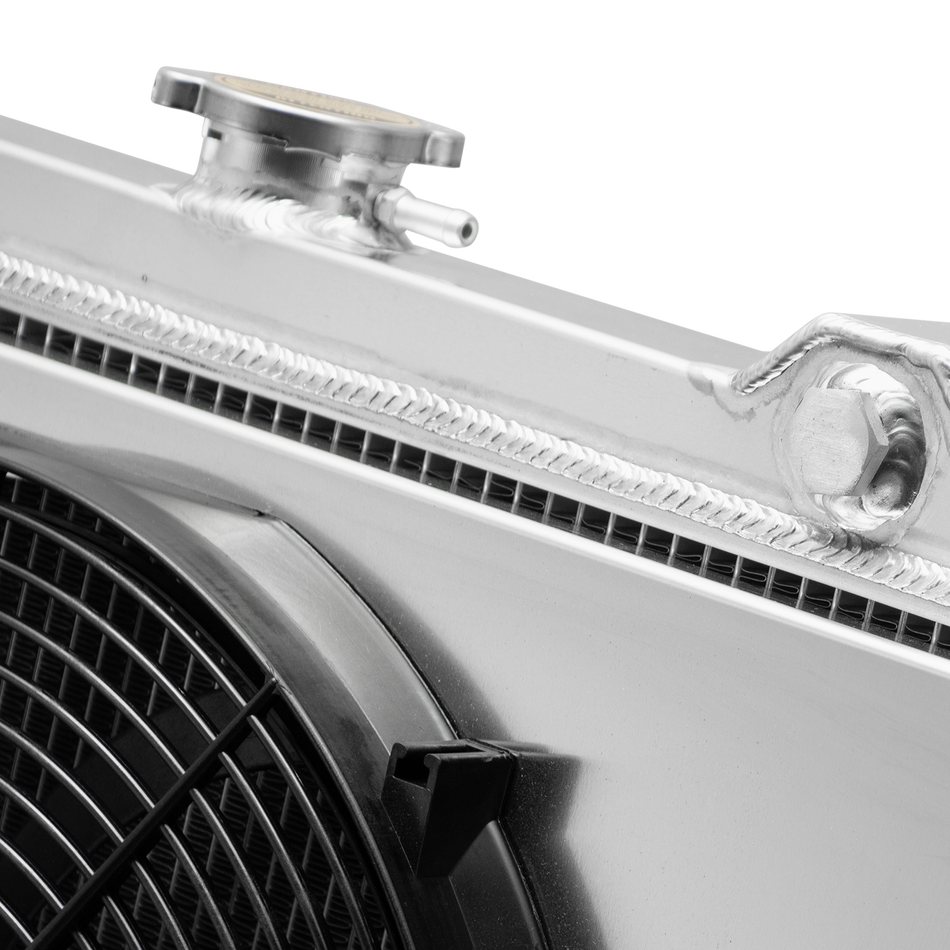 ASI Performance 4 Row Radiator+Shroud Fan For 1974-1976 75 Dodge Dart/Plymouth Valiant 5.2L 5.9L