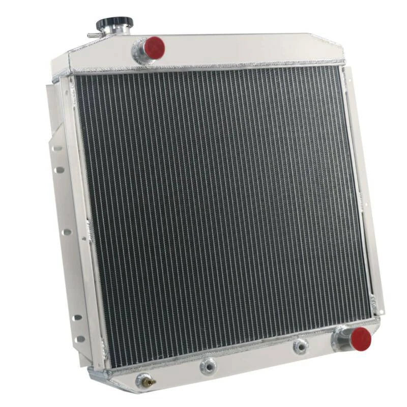 ASI Performance 4-Row Aluminum Radiator+Shroud Fan+Relay For 53-56 Ford F100 F250 F350 Chevy V8