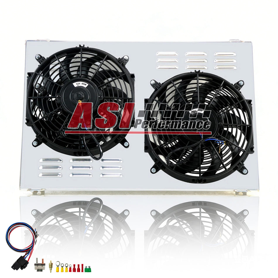 ASI Performance Aluminum Shroud Electric Fan Relay For 1971-1990 Chevy GMC C/K C10 C20 C30 K10 20 Caprice