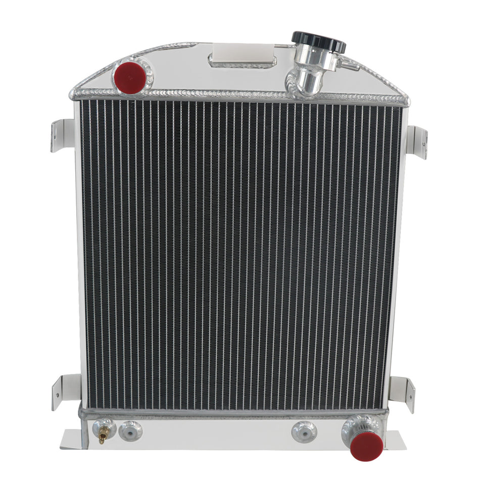 ASI Performance 4 ROW ALUMINUM RADIATOR fit 1930-1932 FORD CHOPPED MODEL A HI-BOY CHEVY 3.3L V8.