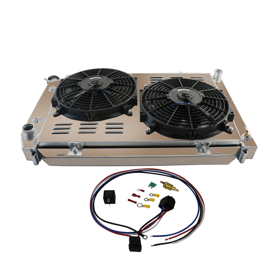 ASI Performance 4 Row Radiator Shroud Fan Relay Fit Ford Mustang 5.0L 302 V8 Engine 1979-1993