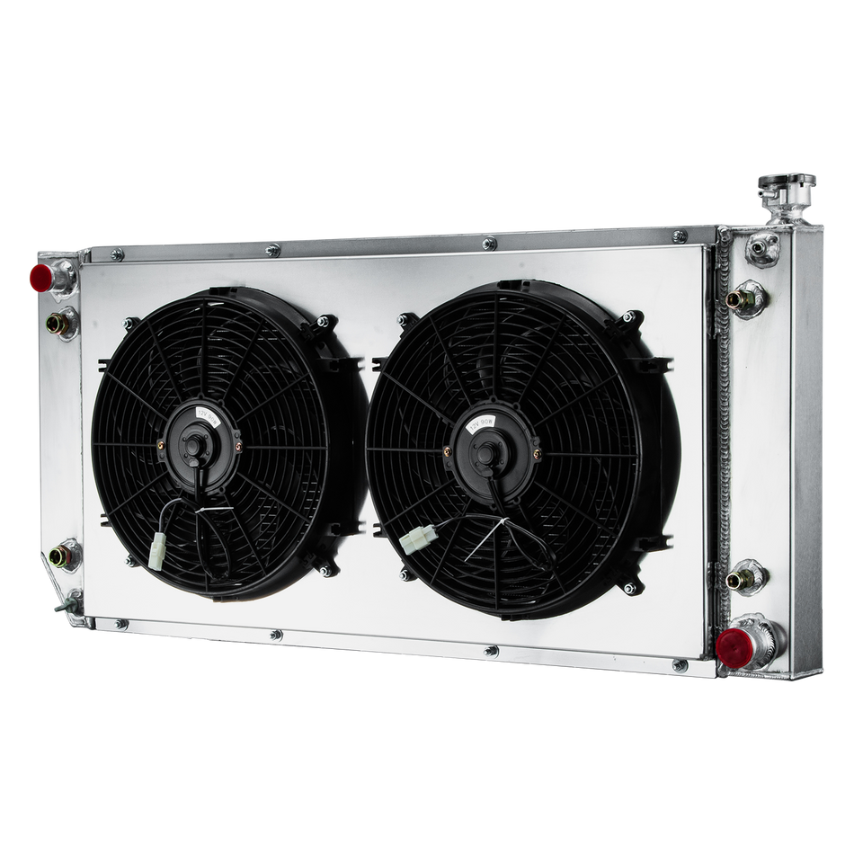 ASI Performance 4 Row Radiator&Shroud Fan For 1988-2000 Chevy C/K Series 1500 2500 5.7L 7.4L V8
