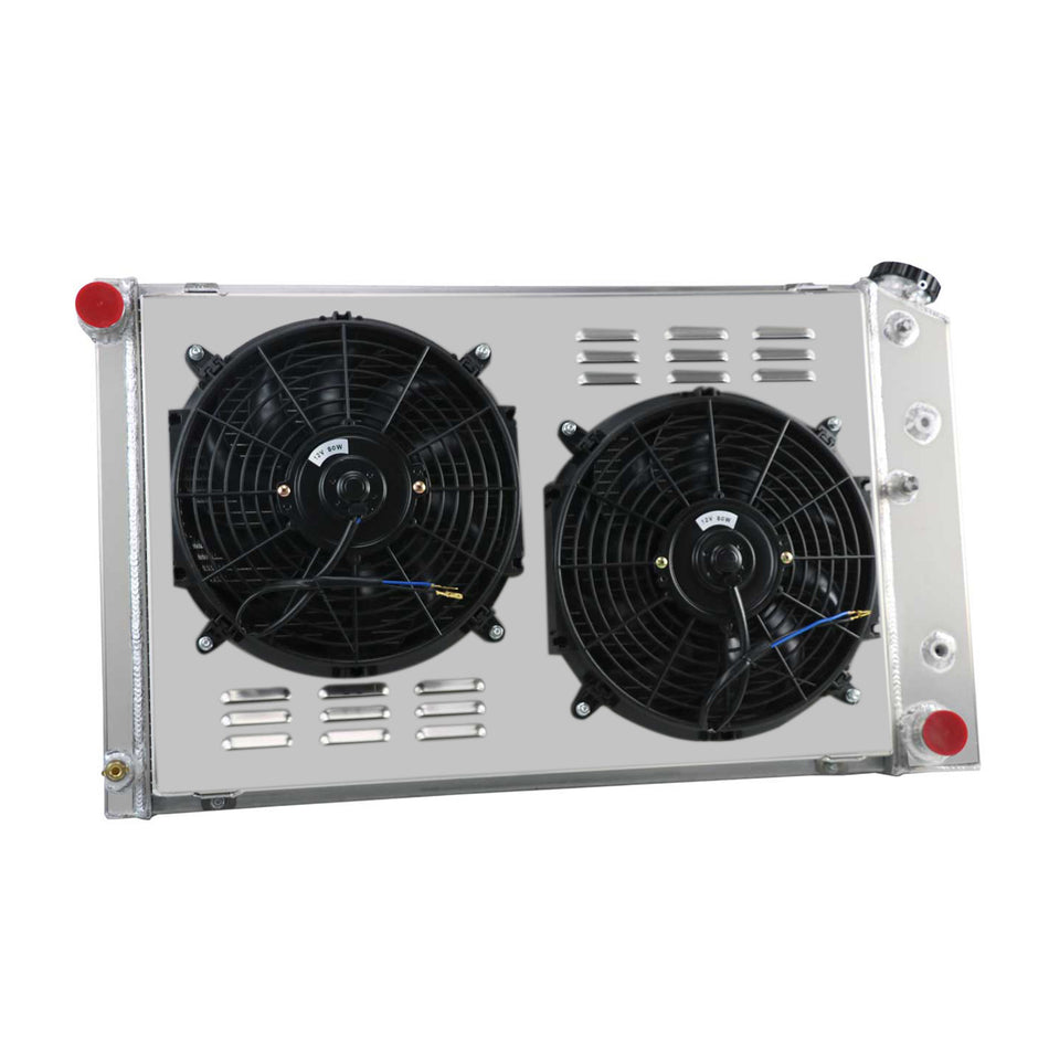 ASI Performance 4 Row Radiator+Shroud+Fan For 70-88 Chevy Nova Camaro C10 C20 K10 K20 G10 G20