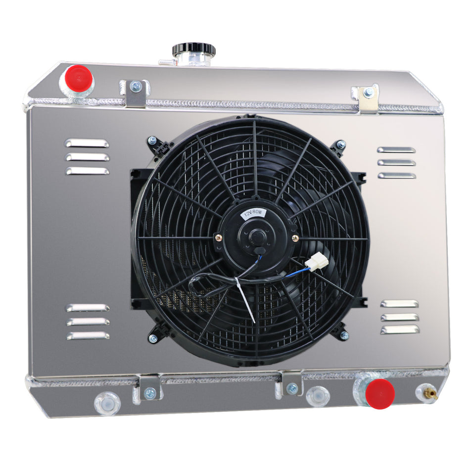 ASI Performance 4-Row Radiator Shroud Fan Kits Fit 1965-1967 Pontiac LeMans Tempest GTO V8 5.3L
