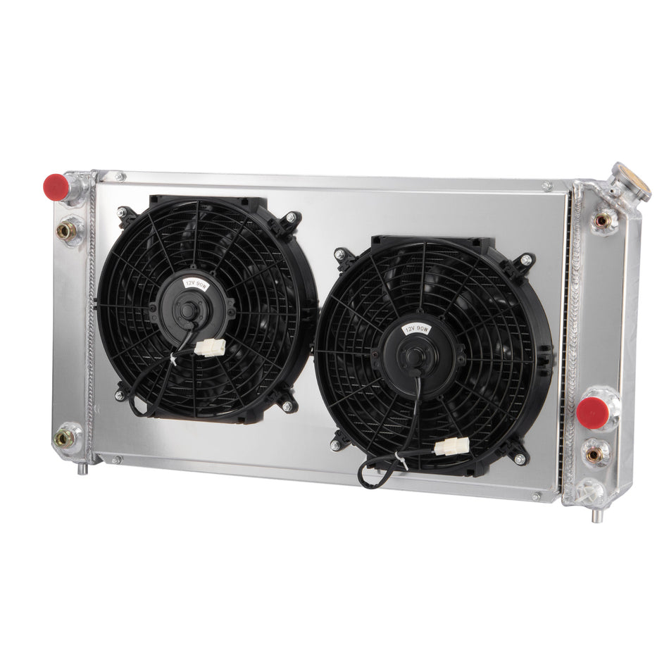 ASI Performance 4-ROW Radiator+Shroud Fan For 1996-05 Chevrolet S10 Pickups GMC Blazer V8 V6