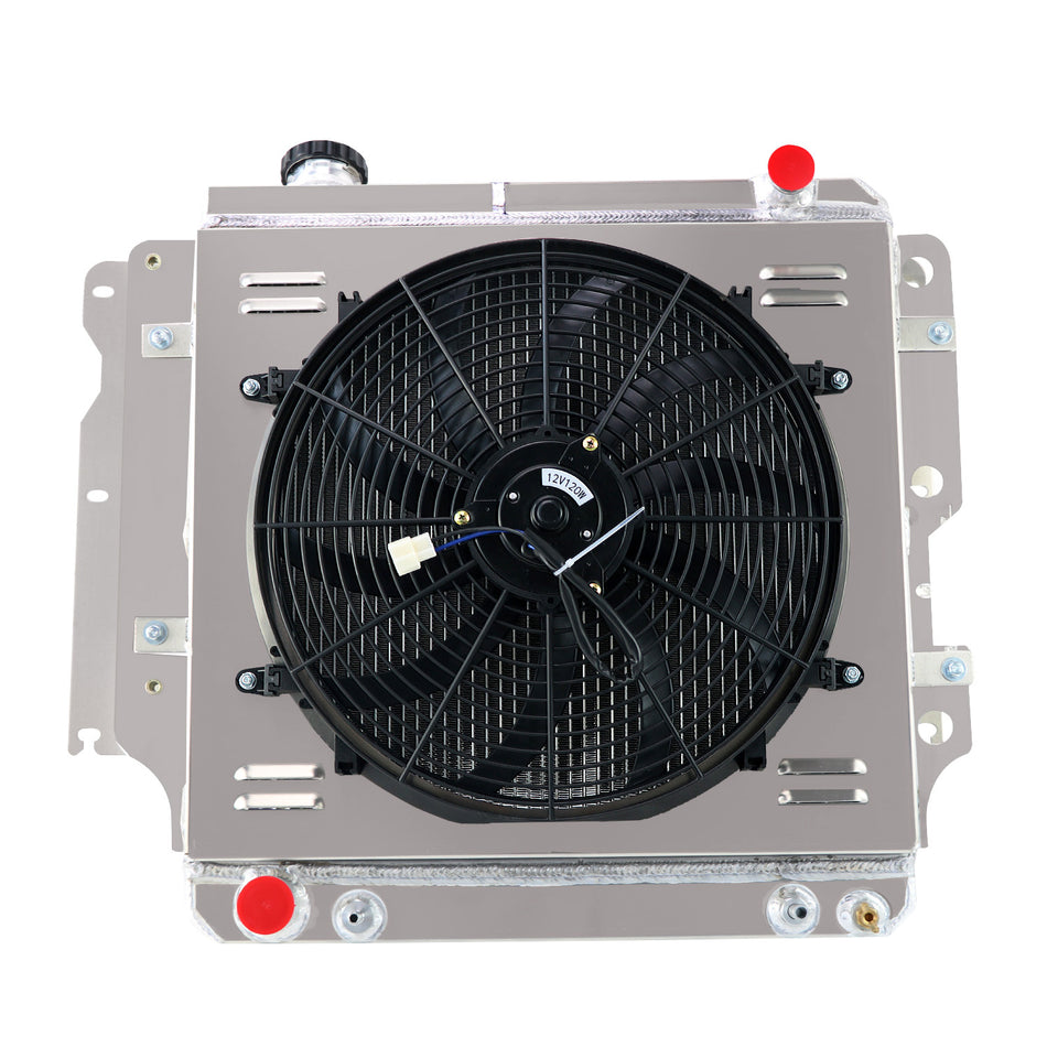 ASI Performance 4 Row Aluminum Radiator Shroud Fan Fit Jeep 1987-2006 Wrangler TJ SE YJ L4 L6.