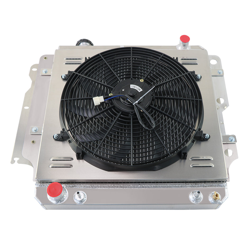 ASI Performance 4 Row Aluminum Radiator Shroud Fan Fit Jeep 1987-2006 Wrangler TJ SE YJ L4 L6.