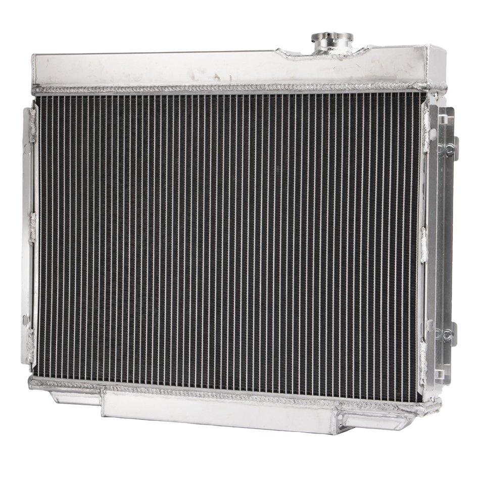 ASI Performance 24"W 4 Row Radiator+Shroud Fan Fit 1964-1966 Ford Galaxie Base Small Block