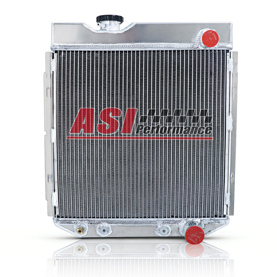 ASI Performance 4 Row Aluminum Radiator For 1960-1966 Ford Mustang Falcon Comet 4.3 4.7 V8 AT/MT