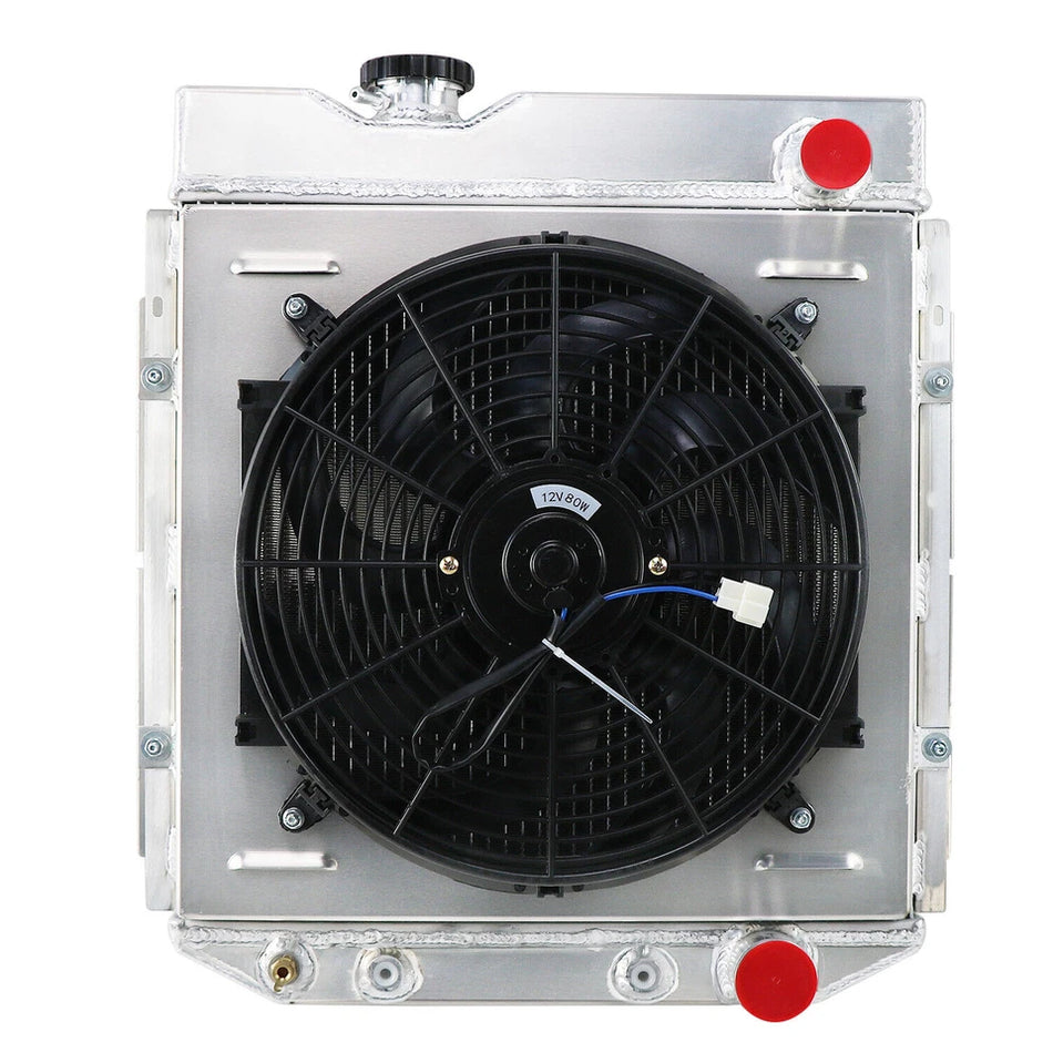 ASI Performance 4 Row Radiator with Shroud Fan For 1965-1966 Ford Mustang/1960-1965 Falcon Ranchero/Mercury