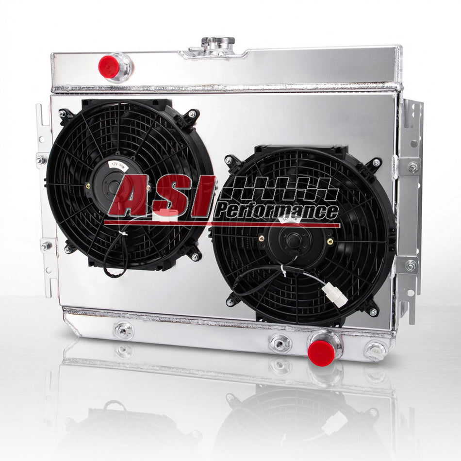 ASI Performance 4 Row Radiator+Shroud Fan For 1963-1968 Chevy Bel Air/Impala/Chevelle El Camino