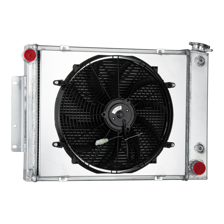 ASI Performance 4 Row Aluminum Radiator Shroud Fan For 67-1969 Chevy Camaro Z28 Pontiac Firebird