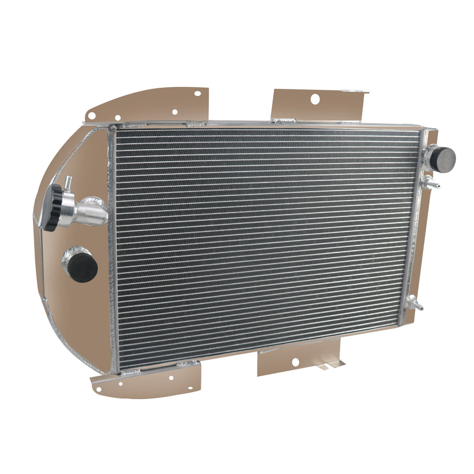 ASI Performance 4-ROW ALUMINUM RADIATOR FIT CHEVY MASTER DELUXE TRUCK PICKUP L6 3.4L 1935-1936