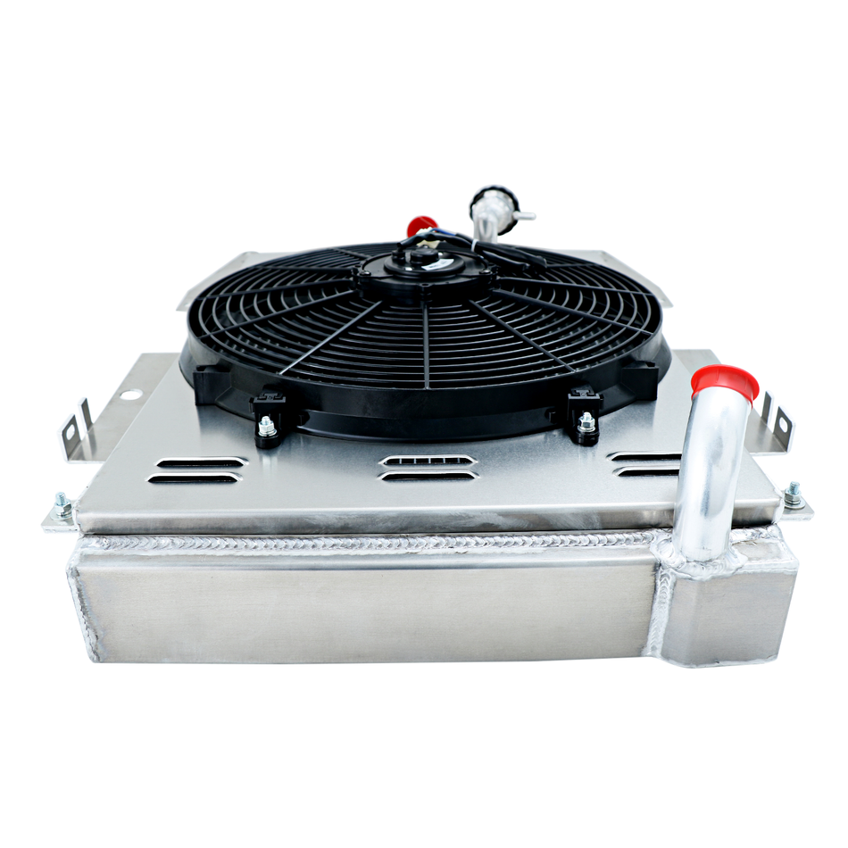 ASI Performance 4 Row Aluminum Radiator Shroud Fan For 1934 1935 1936 Chevy Pickup Truck 3.4L L6 MT