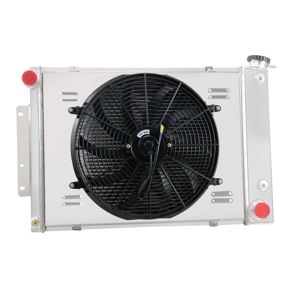 ASI Performance 4-Row Radiator Shroud Fan for 1967-1969 Chevy Camaro Big Block Pontiac Firebird