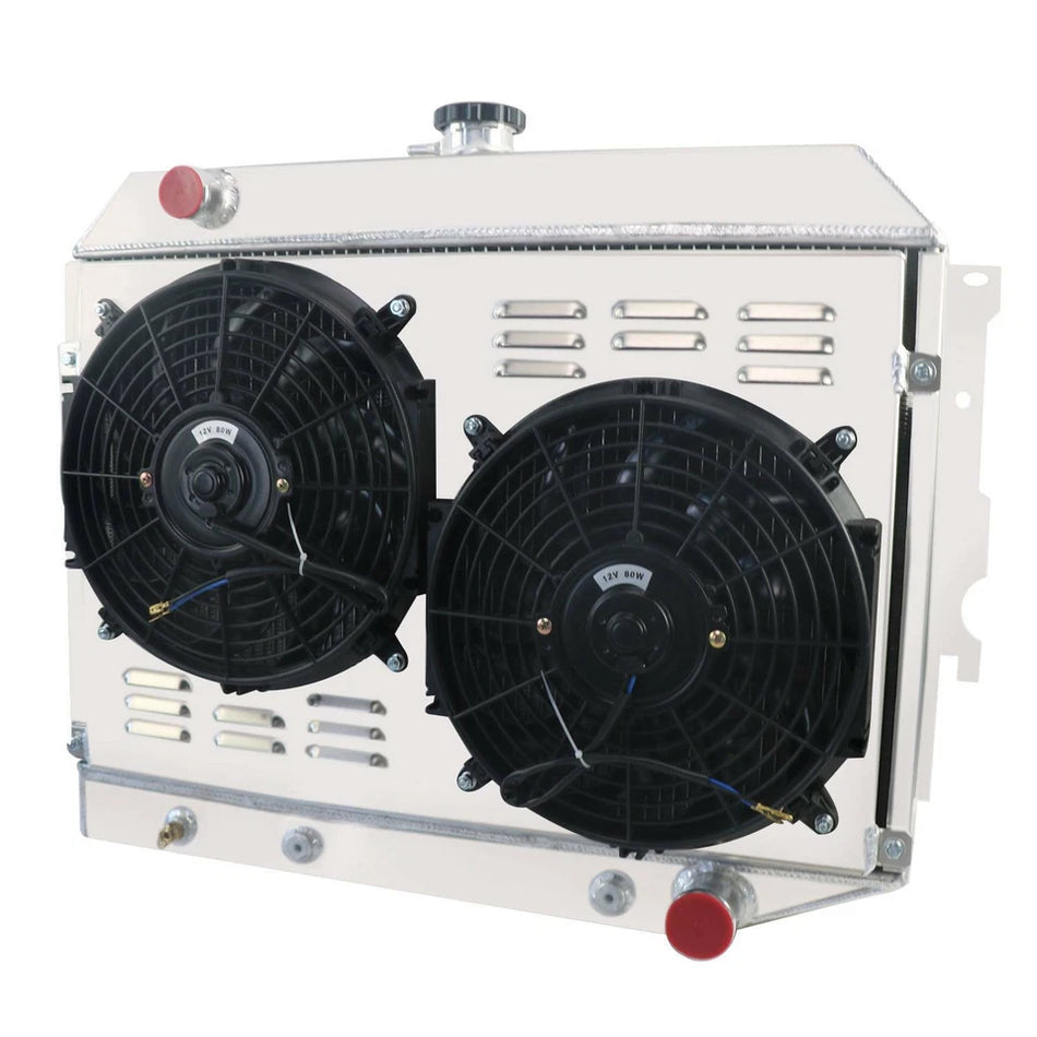 ASI Performance 4-Row Aluminum Radiator+Shroud+Fan fit 1970-1974 Dodge Challenger Mopar V8