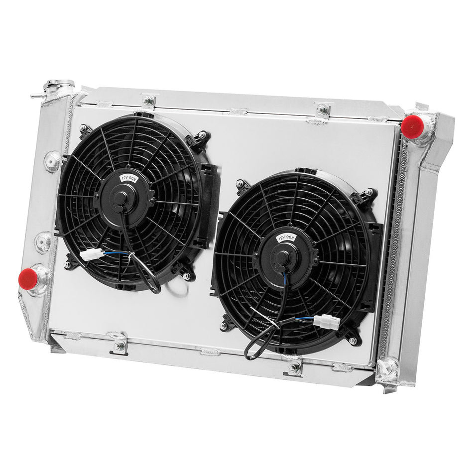 ASI Performance 4-Row Radiator+Shroud Fan FOR 1969-72 Ford Mustang Torino Mercury Cougar CU381
