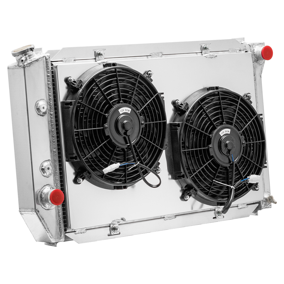 ASI Performance 4-Row Radiator+Shroud Fan FOR 1969-72 Ford Mustang Torino Mercury Cougar CU381