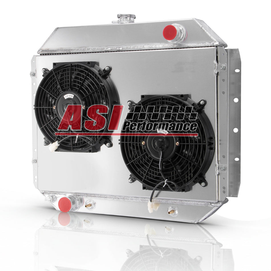 ASI Performance 4 Row Radiator Shroud Fan with 1966-1979 Ford F100 F150 F250 F350 Bronco