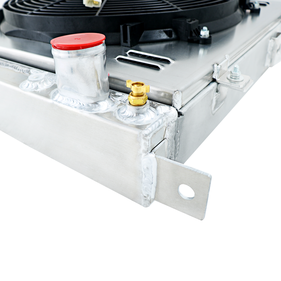ASI Performance 4 Row Radiator Shroud Fan+Relay For 1942-1948 Ford Flathead Super Deluxe/Deluxe