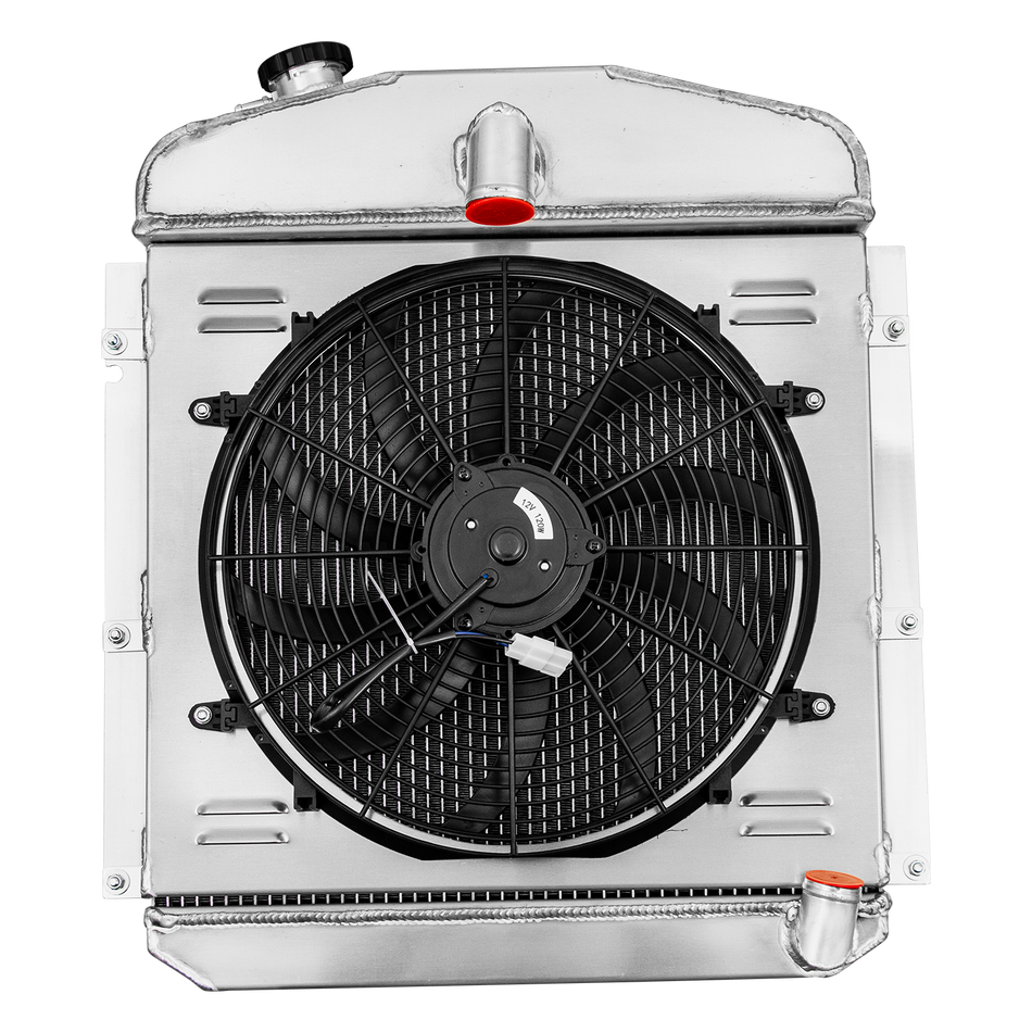 ASI Performance Fit 47-49 Plymouth Deluxe/P15 Deluxe/Special Deluxe 4 Rows Radiator&Fan&Shroud
