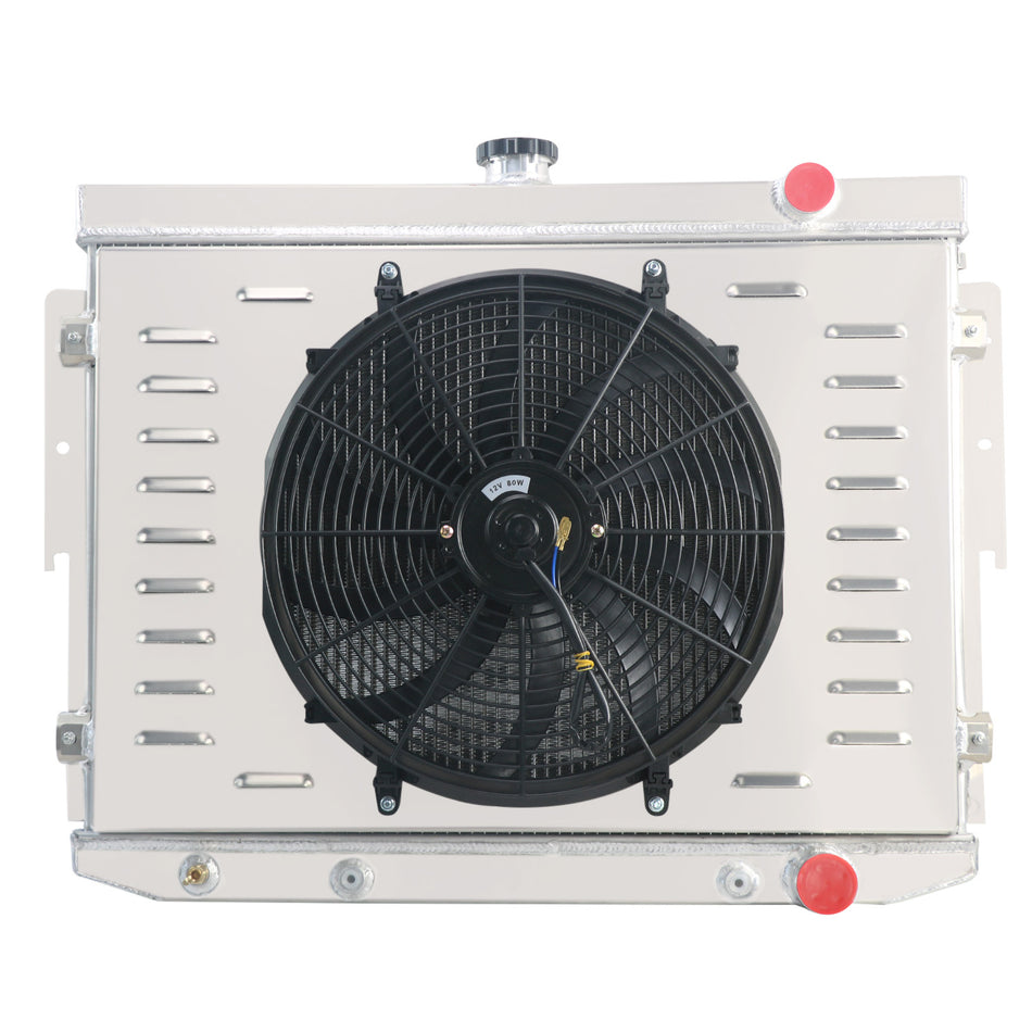 ASI Performance for 1973-1978 Dodge Plymouth Mopar 7.2L 440 V8 4Row Aluminum Radiator+Shroud Fan