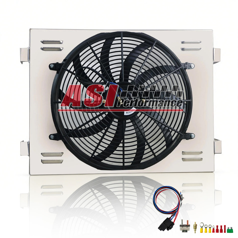 ASI Performance Aluminum Shroud Electric Fan Relay For 1955-1957 Chevy Bel Air Del Ray Nomad 4.3L 4.6L V8
