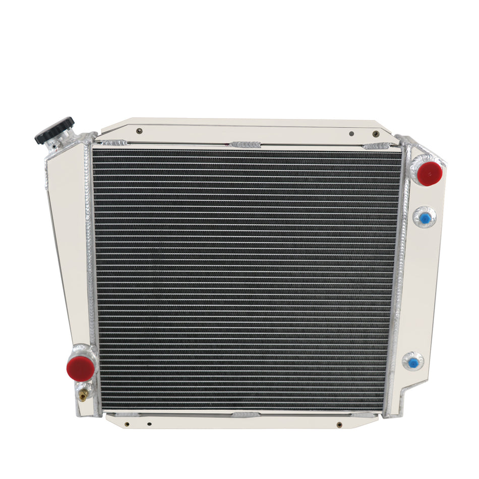 ASI Performance CU522 4 Row Aluminum Radiator For 1966-1977 Ford Bronco 4.7L 4.9L L6 V8 Engine