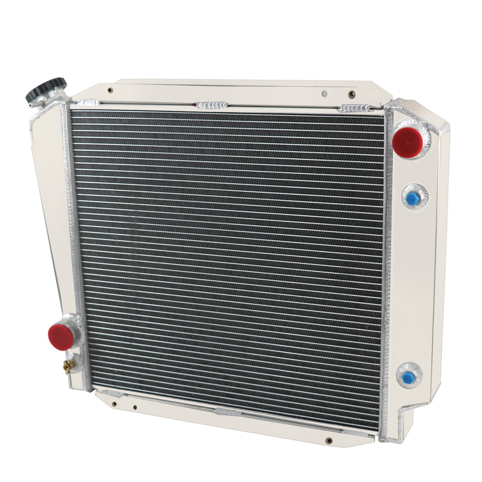 ASI Performance CU522 4 Row Aluminum Radiator For 1966-1977 Ford Bronco 4.7L 4.9L L6 V8 Engine