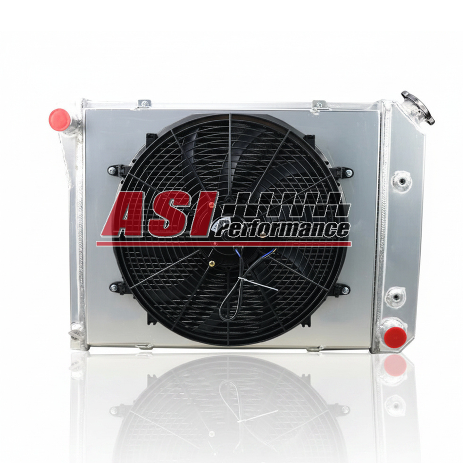 ASI Performance 4 Row Radiator Shroud Fan For 71-85 Chevy Impala/1969-79 Nova/80-87 Buick Regal