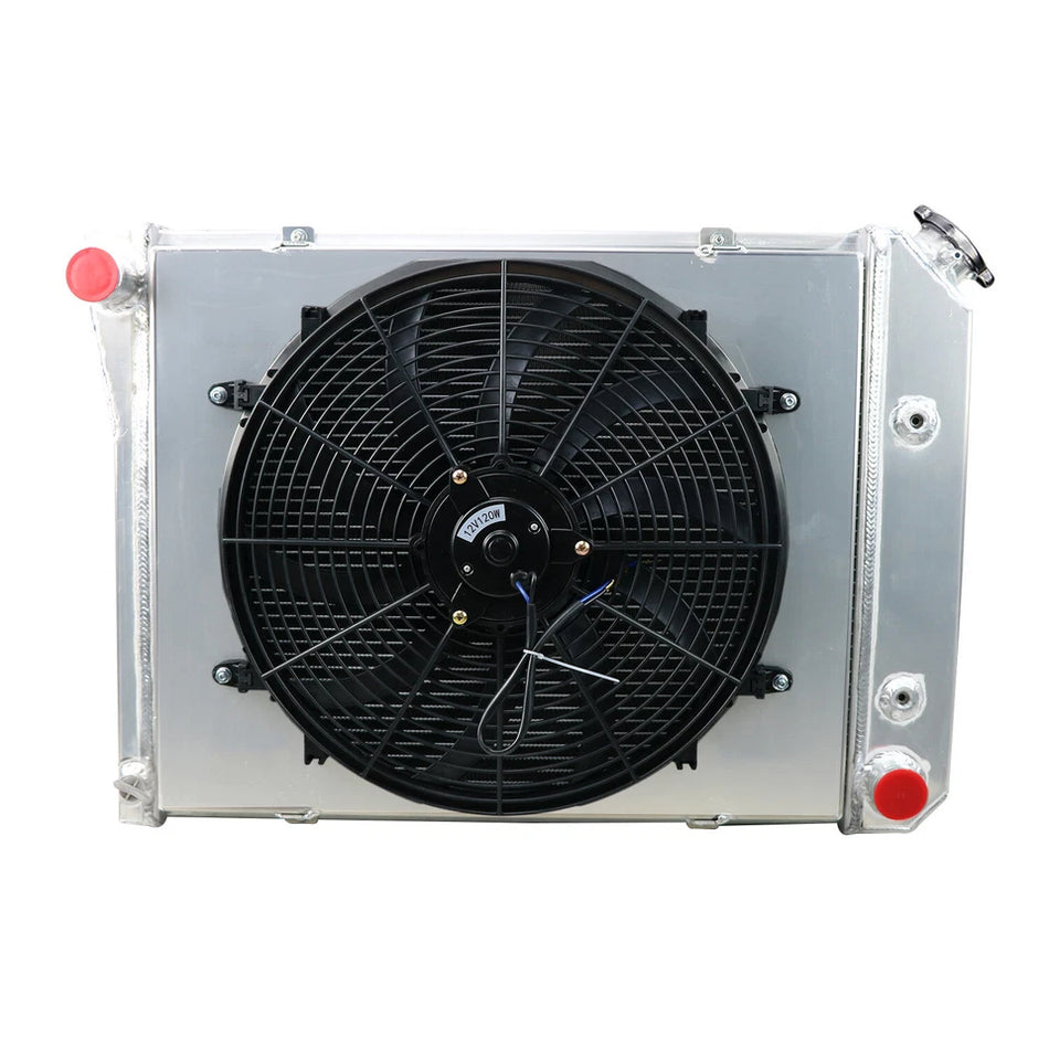 ASI Performance 4 Row Radiator Shroud Fan For 71-85 Chevy Impala/1969-79 Nova/80-87 Buick Regal