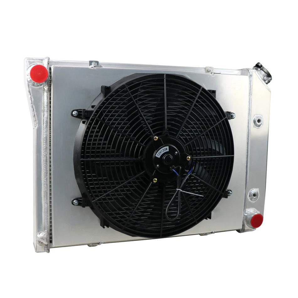 ASI Performance 4 Row Radiator Shroud Fan For 71-85 Chevy Impala/1969-79 Nova/80-87 Buick Regal