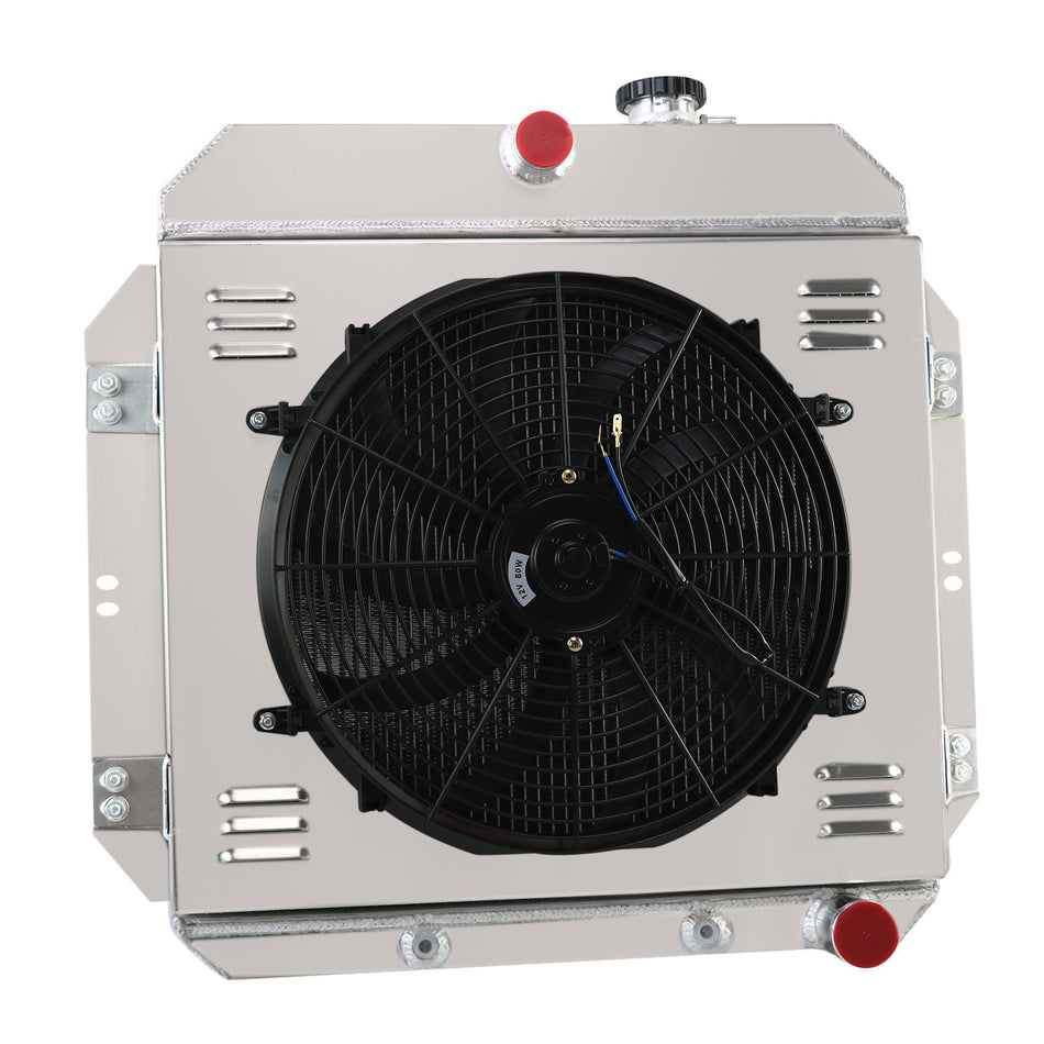 ASI Performance 4 Row Radiator&Shroud Fan For 1960-1962 Chevy GMC C/K Pickup Suburban Apache V8