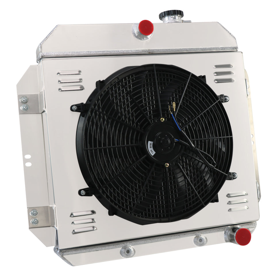 ASI Performance 4 Row Radiator&Shroud Fan For 1960-1962 Chevy GMC C/K Pickup Suburban Apache V8