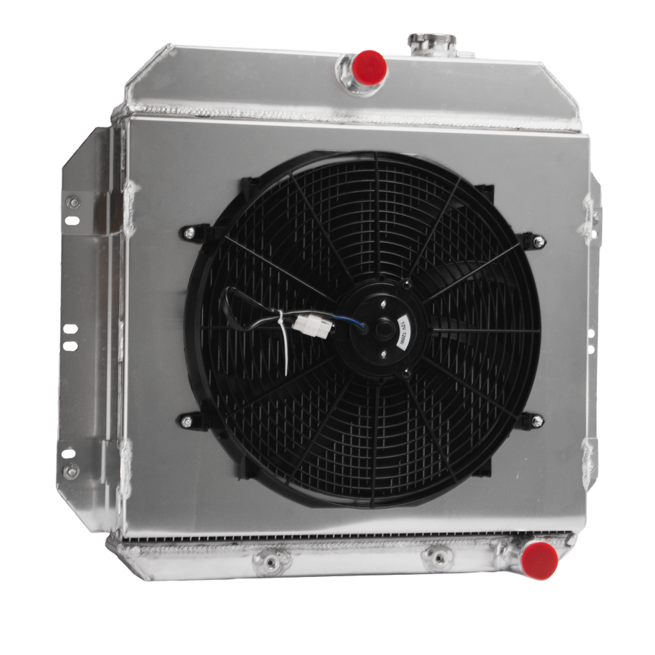 ASI Performance 4Row Aluminum Radiator w/Shroud Fan Fit 1960-62 Chevy GMC Apache Pickup Truck .