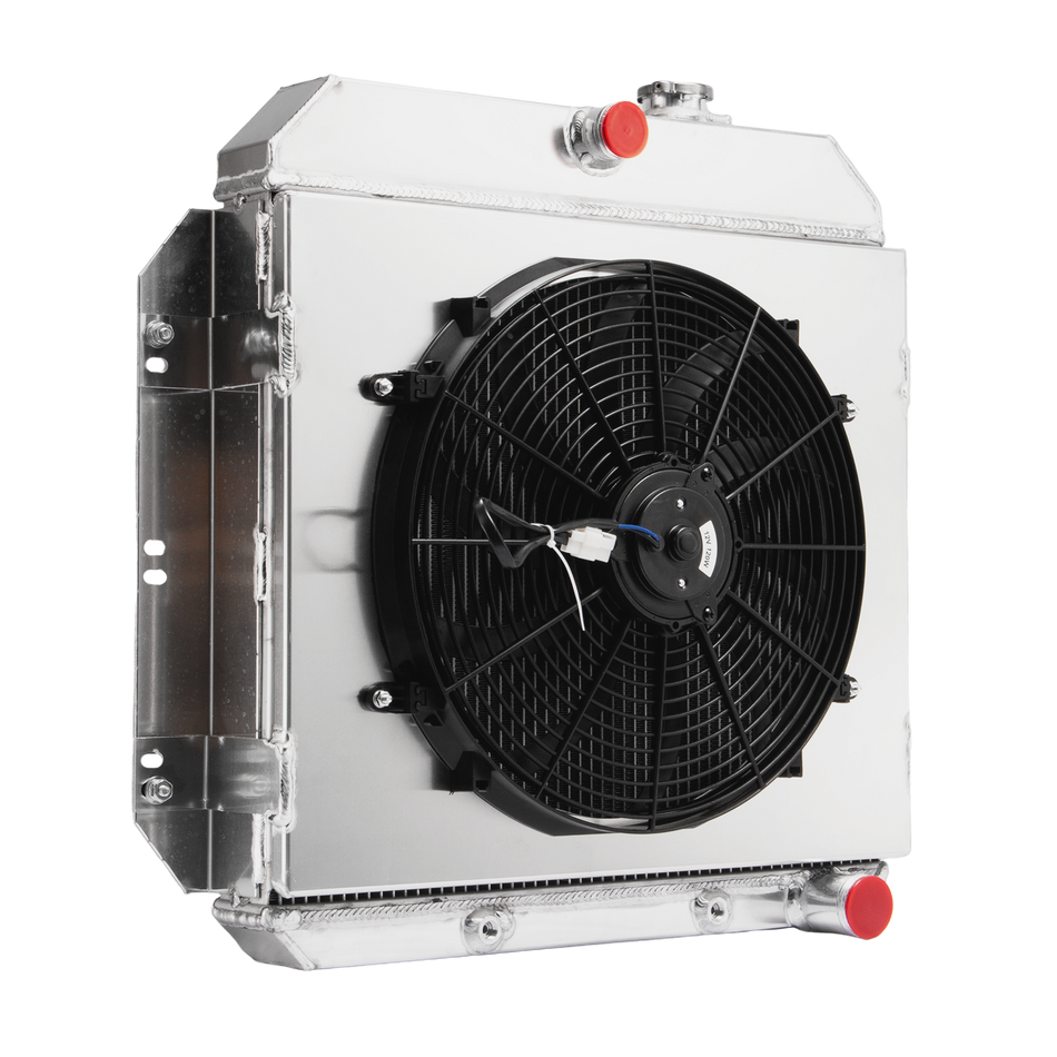 ASI Performance 4Row Aluminum Radiator w/Shroud Fan Fit 1960-62 Chevy GMC Apache Pickup Truck .