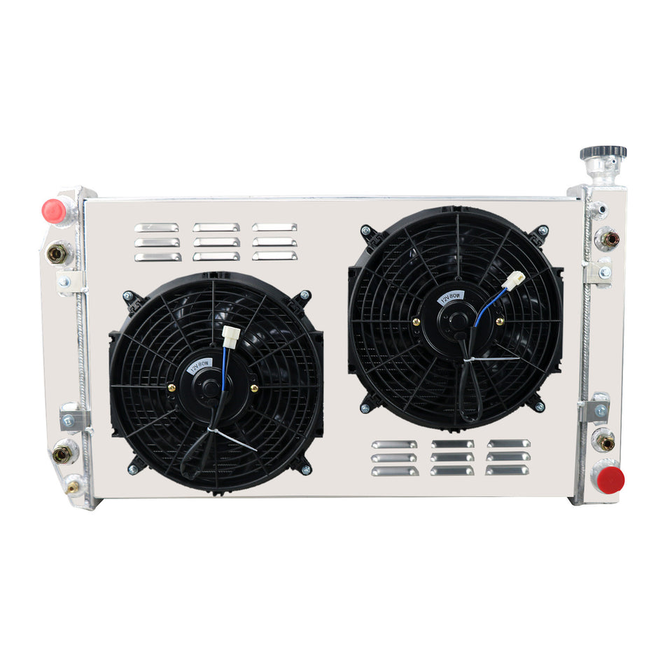 ASI Performance 28''W 4 Row Radiator Shroud Fan For 1988-1999 Chevy/GMC C/K 1500 2500 3500 Truck