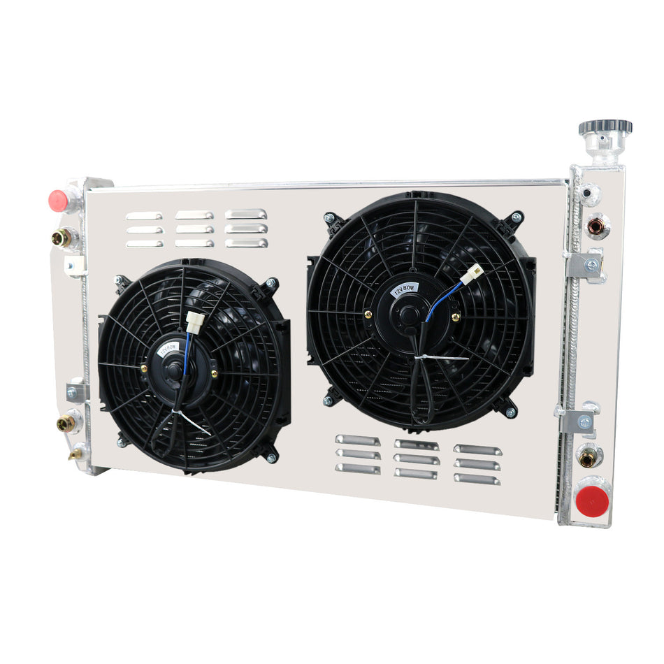ASI Performance 28''W 4 Row Radiator Shroud Fan For 1988-1999 Chevy/GMC C/K 1500 2500 3500 Truck