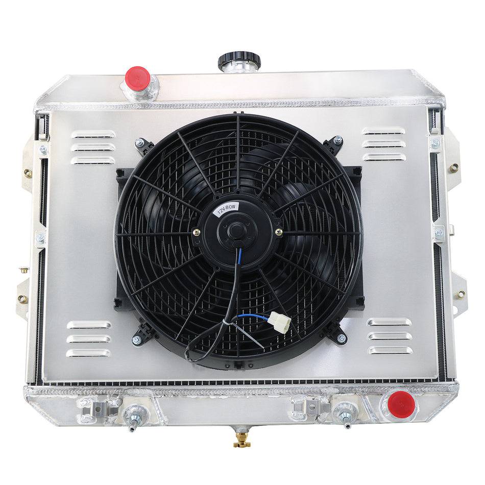 ASI Performance 4 Row Radiator Shroud 14"Fan For Nissan Datsun 280ZX 2.8L L6 GAS 1981 1982 1983