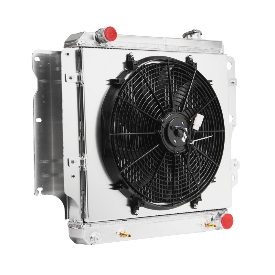 ASI Performance 8101 4-ROW Radiator Shroud+16" Fan For 87-06 Jeep Wrangler TJ YJ 2.4L 4.0L 4.2L