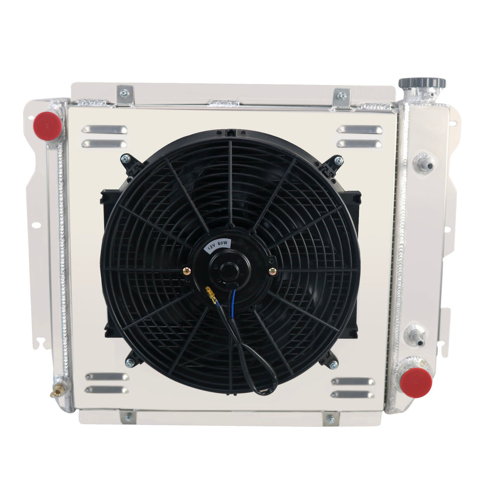 ASI Performance DPI8102 4 Row Aluminum Radiator Shroud Fan For 1987-2006 Jeep Wrangler TJ YJ V8