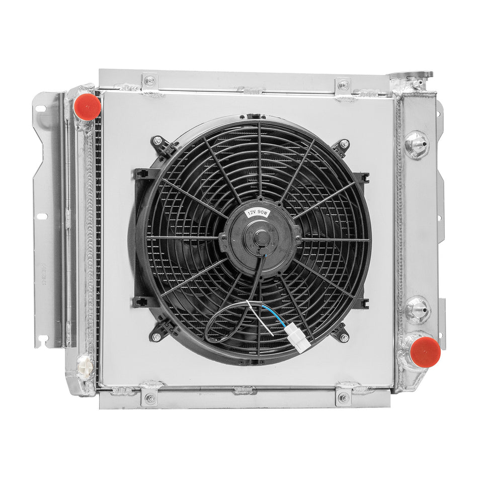 ASI Performance 4 Rows Radiator+Shroud+Fan FOR 1987-2006 Jeep Wrangler TJ YJ 2.5/4.0 4.2L l6 V8