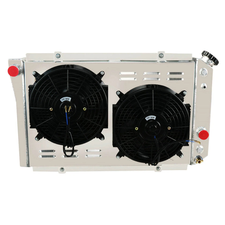ASI Performance 4 Row Aluminum Radiator Shroud Fan fits 1984-1990 Chevy Corvette S10 5.7L SBC/V8