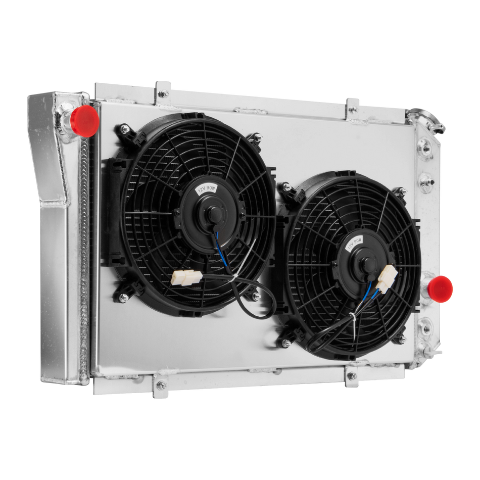 ASI Performance For 1984-1990 Chevy Corvette S10 Blazer 5.7L SBC V8 4 Rows Radiator+Shroud Fan