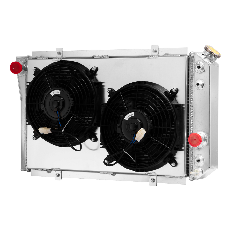 ASI Performance For 1984-1990 Chevy Corvette S10 Blazer 5.7L SBC V8 4 Rows Radiator+Shroud Fan