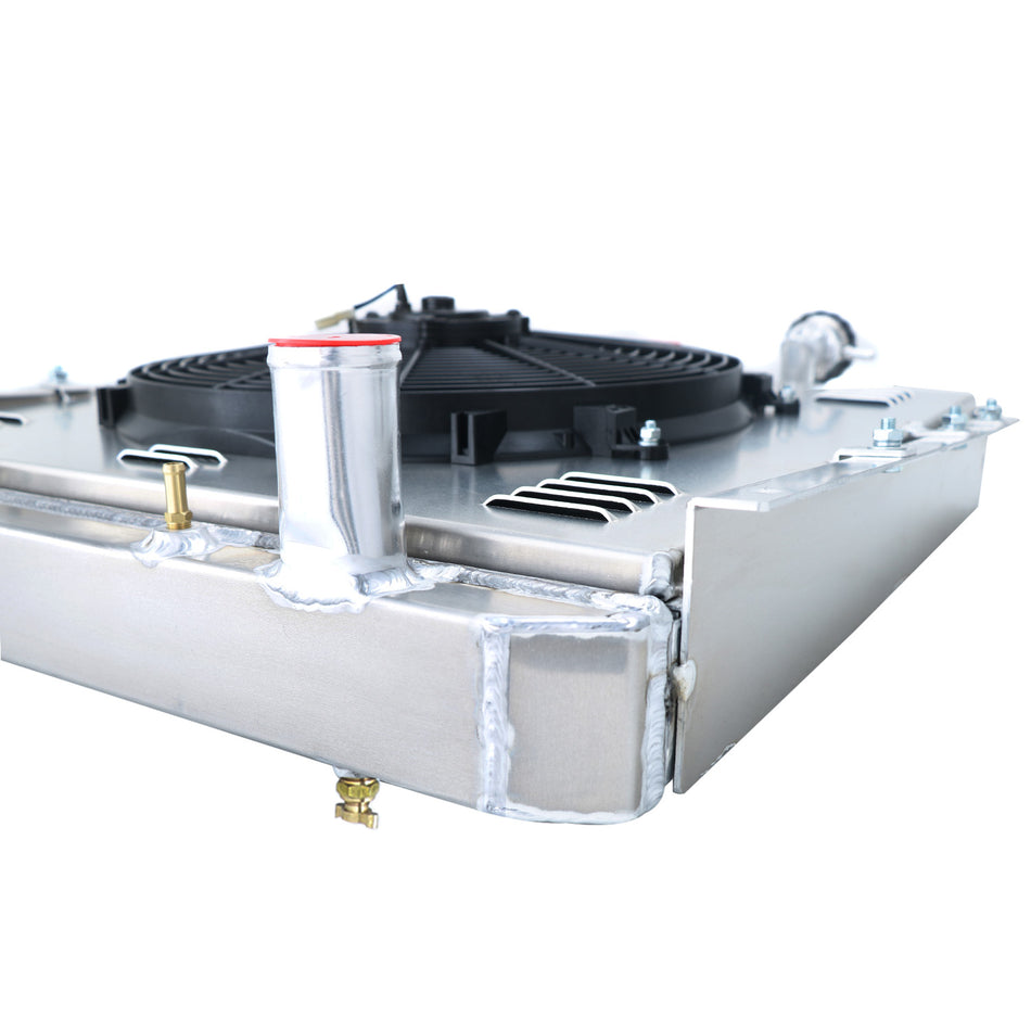ASI Performance 4 Rows Aluminum Radiator+Shroud+16" Fan+Relay For 1955-59 GMC Truck 4.4L~6.1L