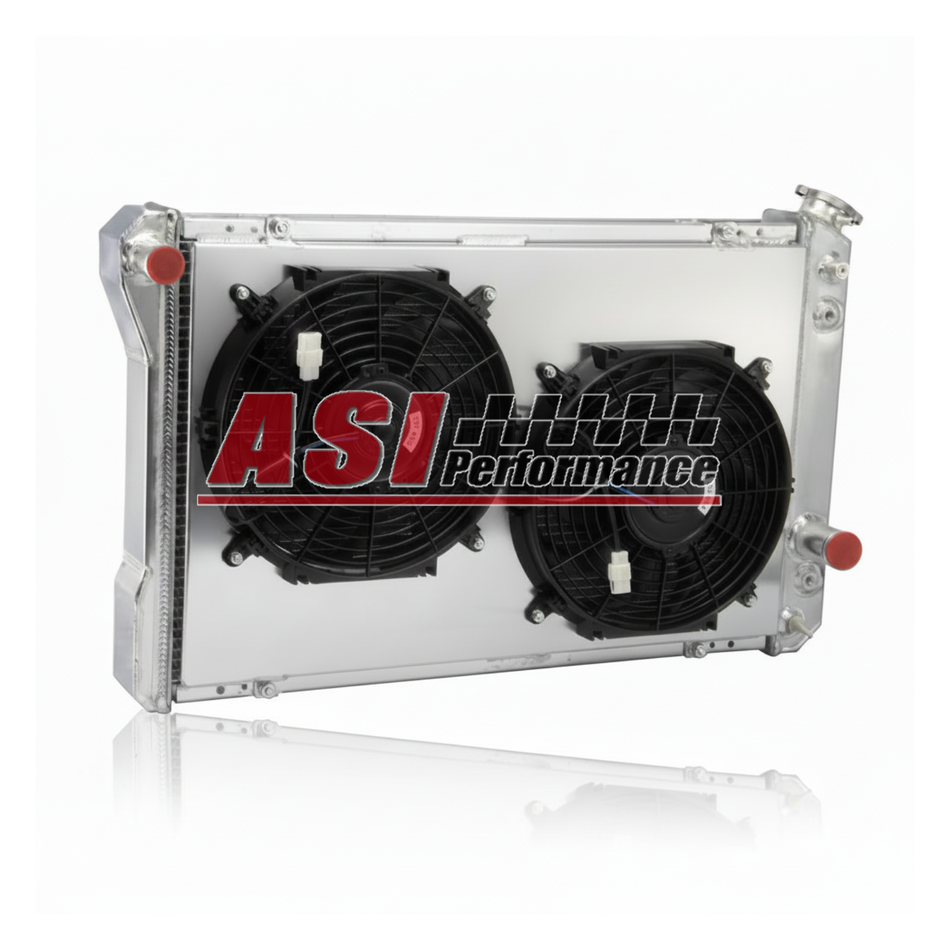 ASI Performance 4 Row Radiator&Shroud Fan For 1982-1992 Chevy Camaro,Pontiac Firebird 5.0L