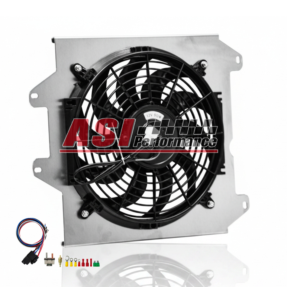 ASI Performance Aluminum Shroud+Fan+Relay For 1992-00 Honda Civic DEL SOL EK D15 Integra EX GS