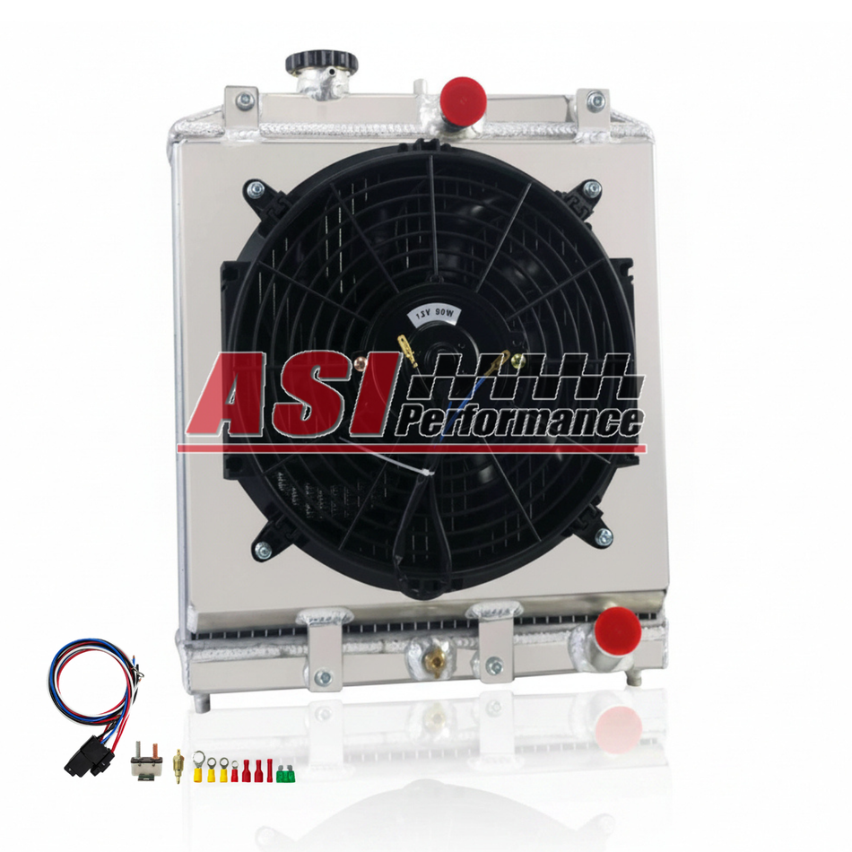 ASI Performance 3 Row Radiator Shroud Fan For 1992~00 Honda Civic EG EK Del Sol EG Integra DB DC