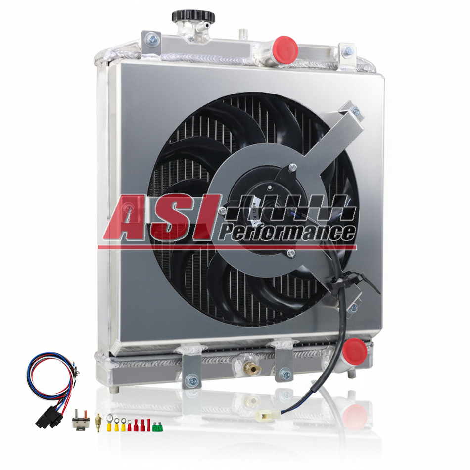 ASI Performance 3-ROW Radiator Shroud Fan Fit Honda Civic EG EK 92-00 DEL SOL EG INTEGRA DB ,DC
